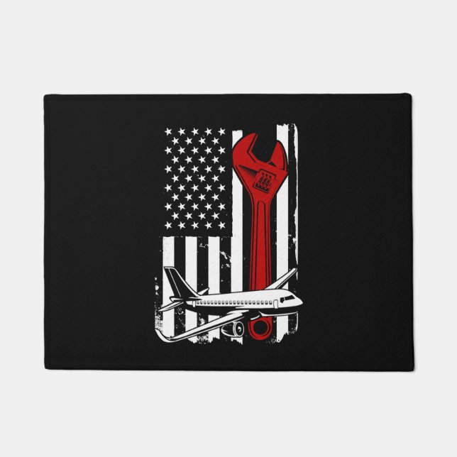 Airplane Mechanic, Mechanics  Doormat (Front)