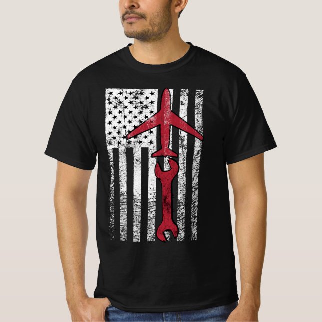 Airplane Mechanic Shirt Aviation Technician Gift (Front)