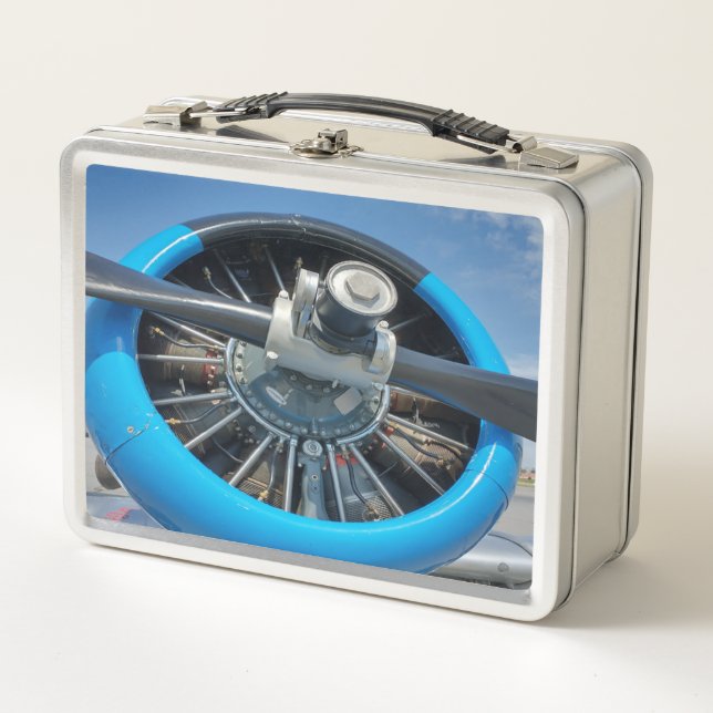 Airplane  metal lunch box (Front)