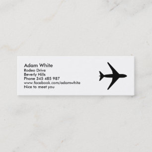 Airplane Mini Business Card