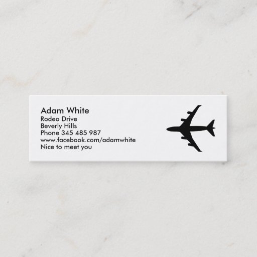Customizable Airplane Business Card Templates