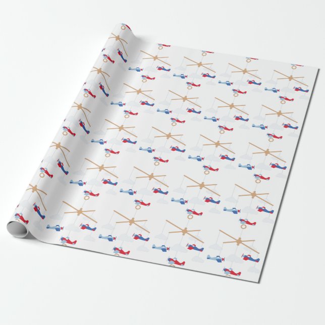 Airplane Mobile Wrapping Paper (Unrolled)