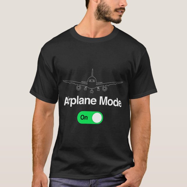 Airplane Mode Commercial Plane Gift for Pilot RC P T-Shirt (Front)