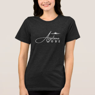 Airplane Mode,Cool Script & Airplane,Travel Quote Tri-Blend Shirt