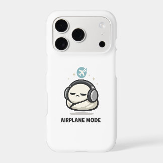 Airplane Mode On - Cute Tired Character Headphones iPhone 17 Pro Case
