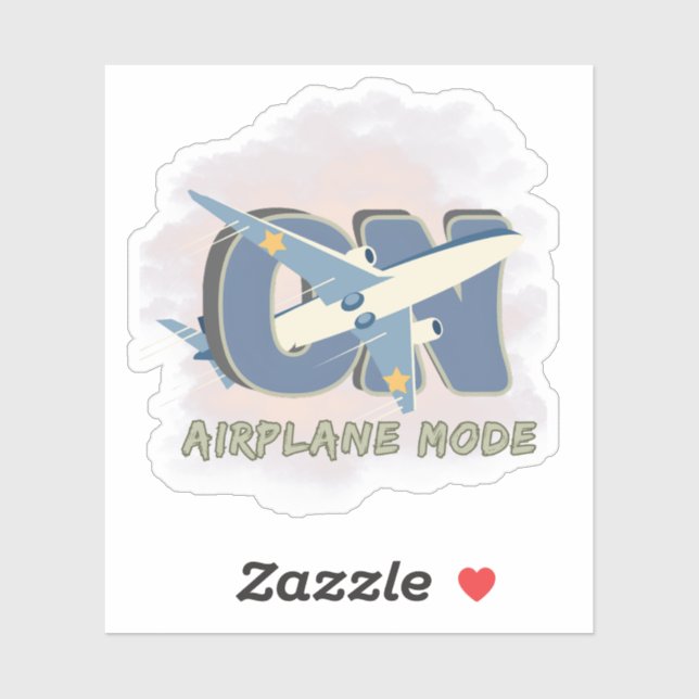 Airplane Mode ON– Funny Travel & Do Not Disturb Sticker (Sheet)