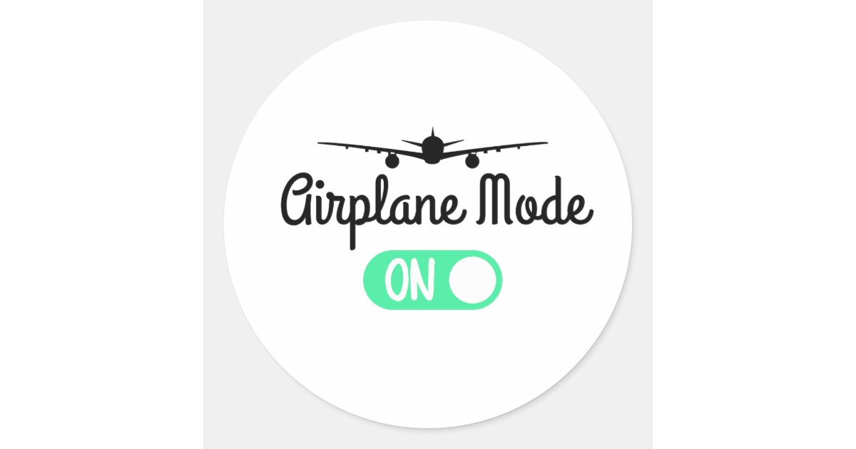 Airplane mode On T-Shirt Classic Round Sticker | Zazzle