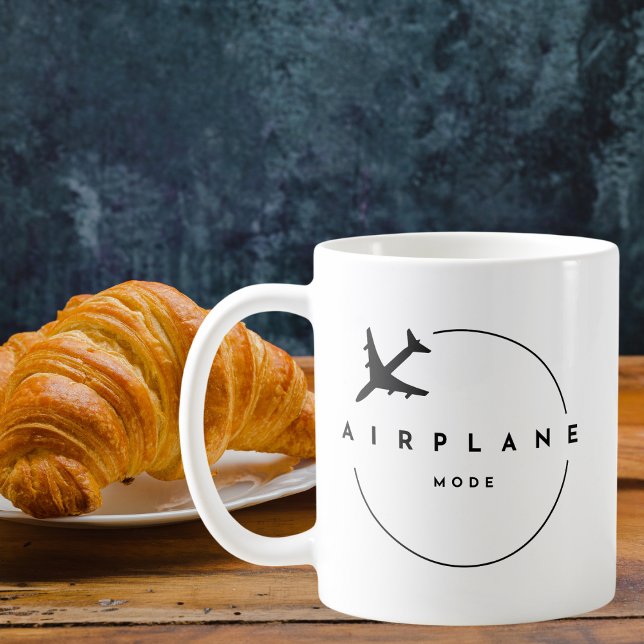 Airplane Mode,Travel, Minimalist Script, Aviation  Coffee Mug (Creator Uploaded)
