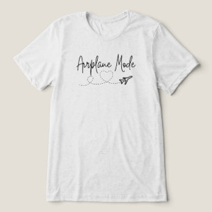 Airplane Mode with Heart in Black Tri-Blend Shirt