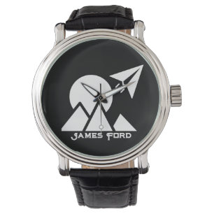 Airplane,Mountains & Sunset,Minimalist Personalize Watch