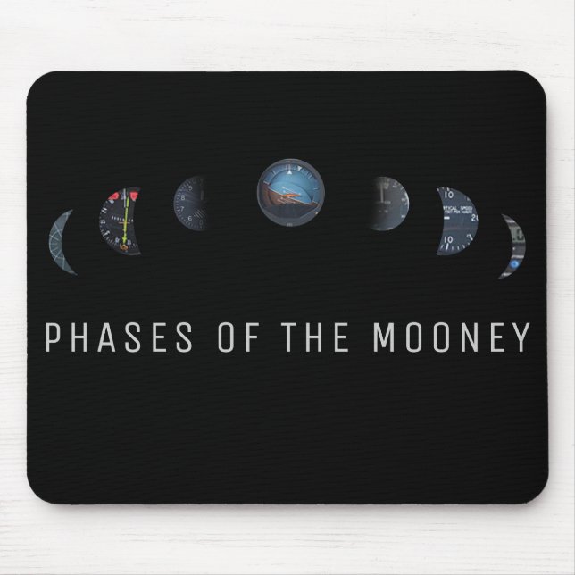 Airplane mouse pad, phases of mooney instruments mouse pad (Front)