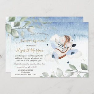 Airplane Mouse Virtual Baby Shower By Mail Invitation