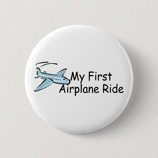 Airplane My First Airplane Ride Button (Front)