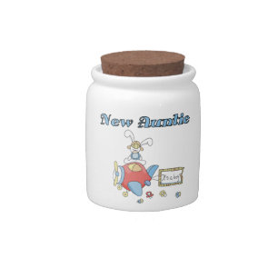 Airplane New Aunt of Boy T-shirts and Gifts Candy Jar