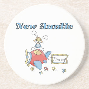 Airplane New Aunt of Boy T-shirts and Gifts Coaster
