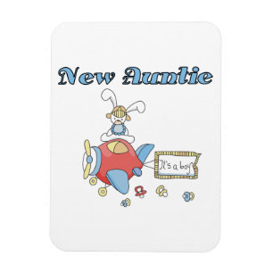 Airplane New Aunt of Boy T-shirts and Gifts Magnet
