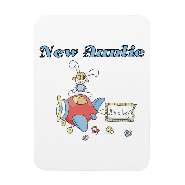Airplane New Aunt of Boy T-shirts and Gifts Magnet (Vertical)
