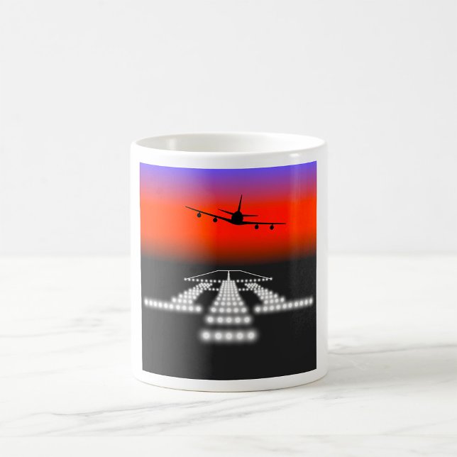 Airplane Night Landing Coffee Mug (Creator Uploaded)