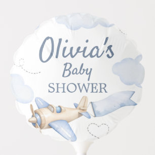 Airplane Oh Boy Welcome Baby Shower Balloon