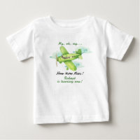 Airplane Oh My Time Flies Travel First Birthday 