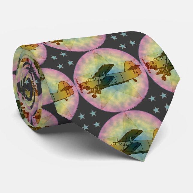 Airplane Old Beauty mens tie (Rolled)