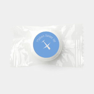 Airplane on Blue Personalized Life Saver® Mints