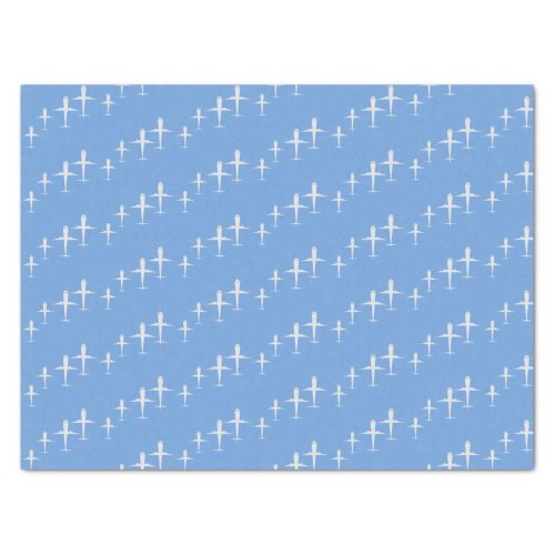 Airplane on Blue Personalized Tissue Paper