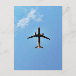 Airplane On Sky Postcard