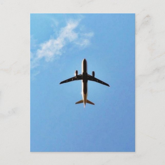 Airplane On Sky Postcard (Front)