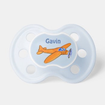 Airplane Pacifier With Baby's Name by adorablez at Zazzle
