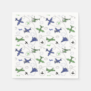Airplane Paper Napkins, Aviation Party Supplies Napkins