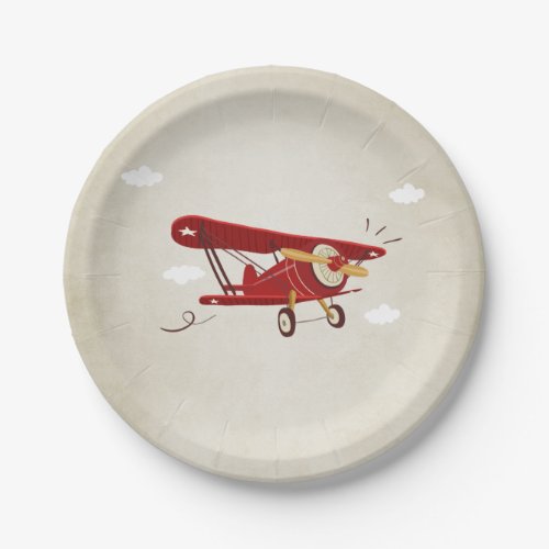 Airplane Paper Plates Travel Adventure Shower