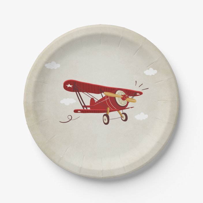 airplane paper plates