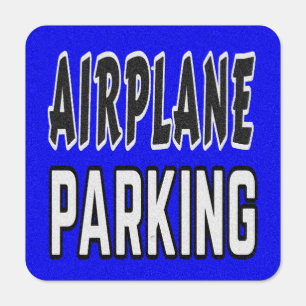 Airplane Parking Metal Sign