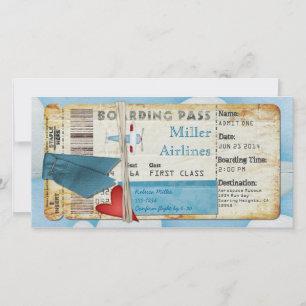 Airplane Party Boarding Pass