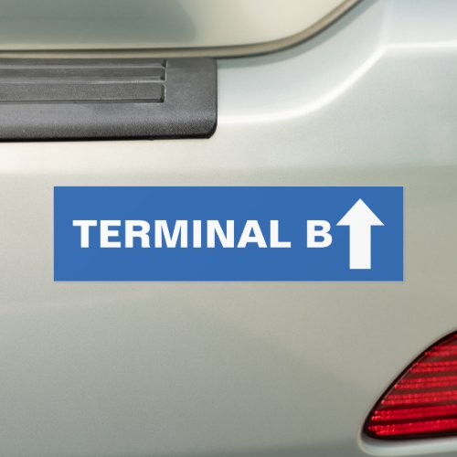 Airplane Party Signs, Airport Terminal Birthday Bumper Sticker