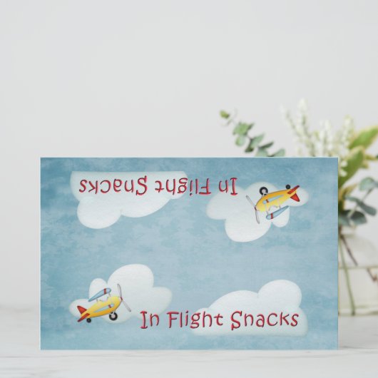 Airplane Party Snack Bag Topper - Blue (Standing Front)