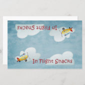 Airplane Party Snack Bag Topper - Blue (Front/Back)