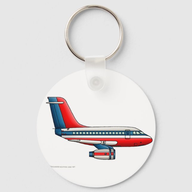 Airplane Passenger Jet Plane Key Chains (Front)