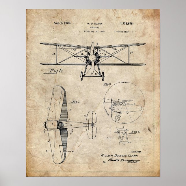 Airplane Patent Poster (Front)
