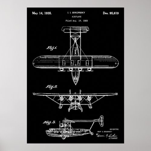 Airplane Patent Poster