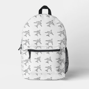 Airplane Pattern Backpacks