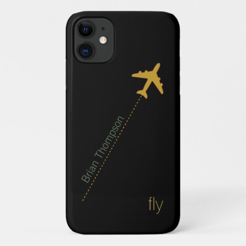 airplane personalized iPhone 11 case