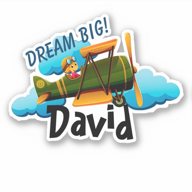Airplane personalized sticker (Front)