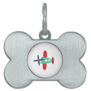 Airplane Pet Name Tag