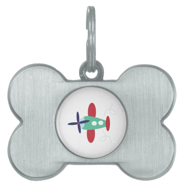 Airplane Pet Name Tag (Front)