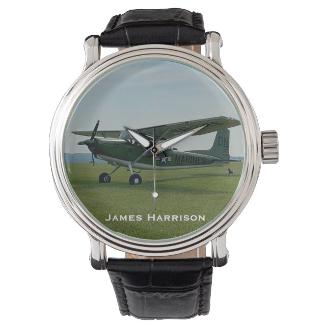 Airplane Photo, Aviation,Game Night,Personalized Watch (Front)
