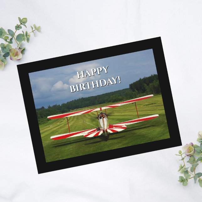 Airplane photo, Cool Aviation Birthday Postcard (Creator Uploaded)