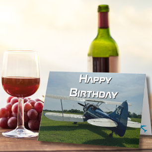 Airplane photo, Cool Aviation Pilot Birthday Card