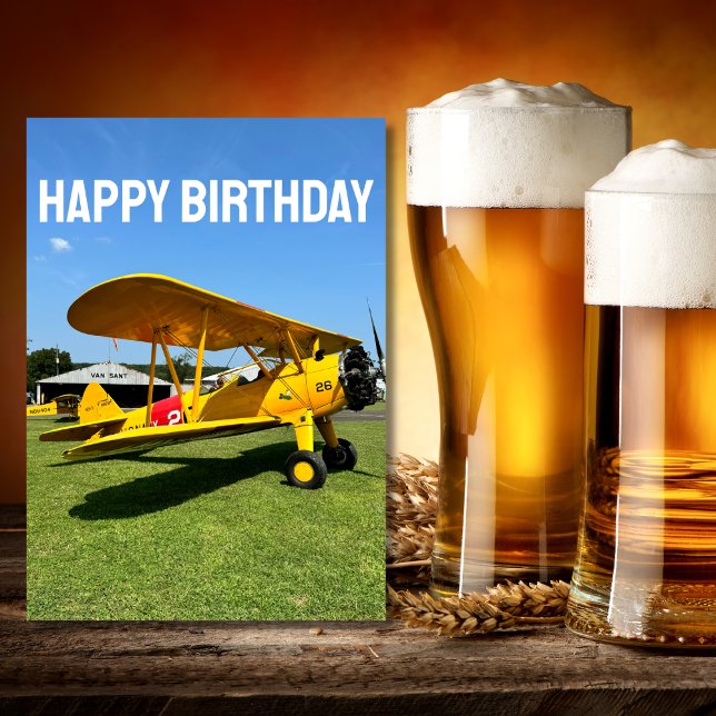 Airplane photo, Cool Aviation Pilot Birthday Card (Creator Uploaded)